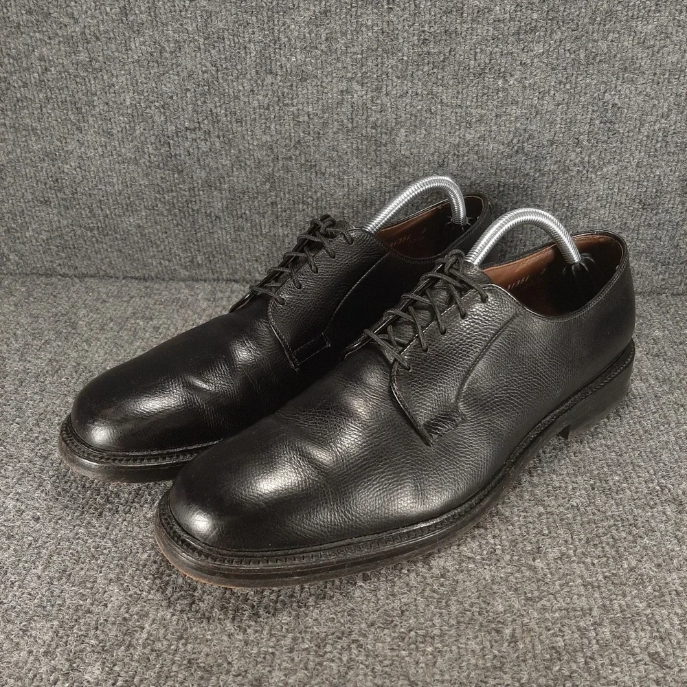 Allen Edmonds Leeds 9518 Black Pebbled Leather Blucher Oxfords Men's Size 11 A